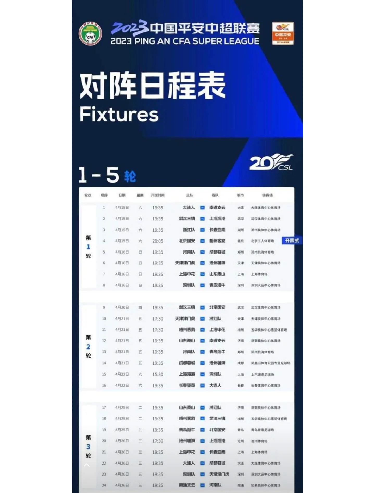 关于中超比赛日程安排公布!各队备战拉开序幕,势不可挡的信息 关于中超比赛日程安排公布!各队备战拉开序幕,势不可挡的信息